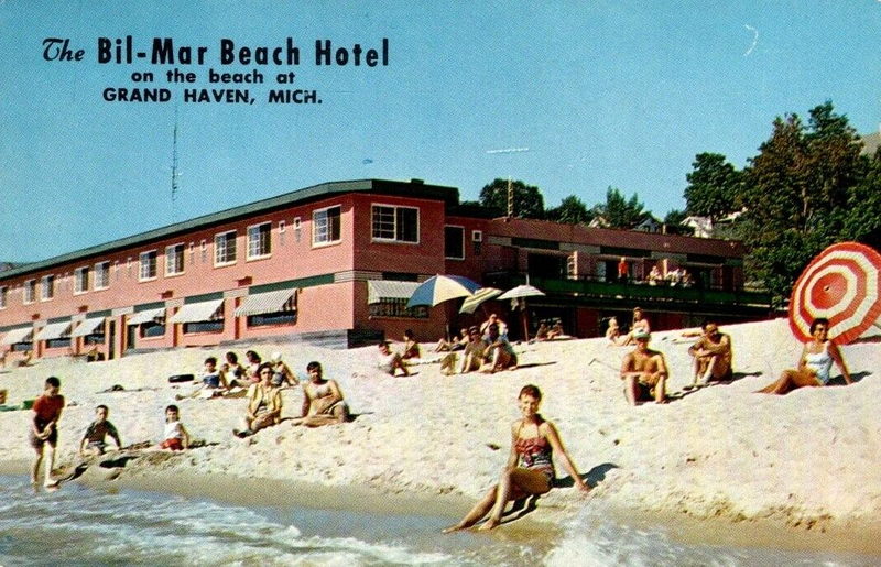 Bil-Mar Beach Hotel (Hyland Gardens Pavilion) - Vintage Postcard